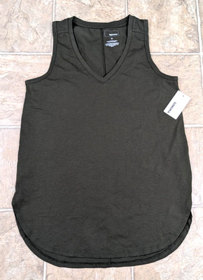 New Sonoma sz S Lidia green Tank Top knit brighter green than pics 4432