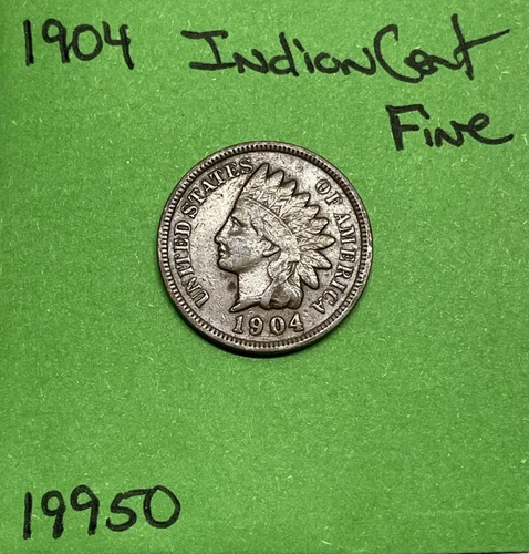 1904 Indian Head Cent / Penny 1c Fine