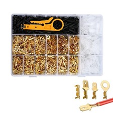1050 PCS 2.8/4.8/6.3mm Crimp Terminals Insulated Male and Female Wire Connect...