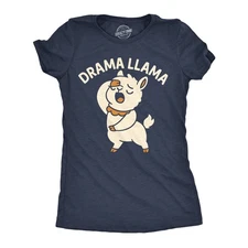 Womens Funny T Shirts Drama Llama Sarcastic Animal Graphic Novelty Tee For