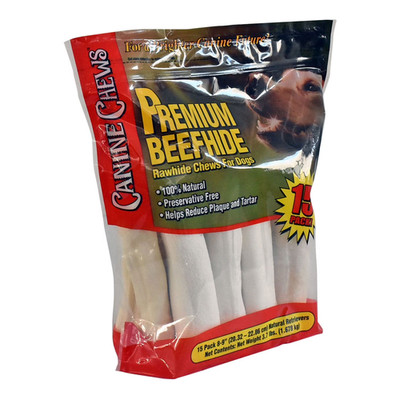 Canine Chews Premium All-Natural Beef Hide Retrievers - 15 Count