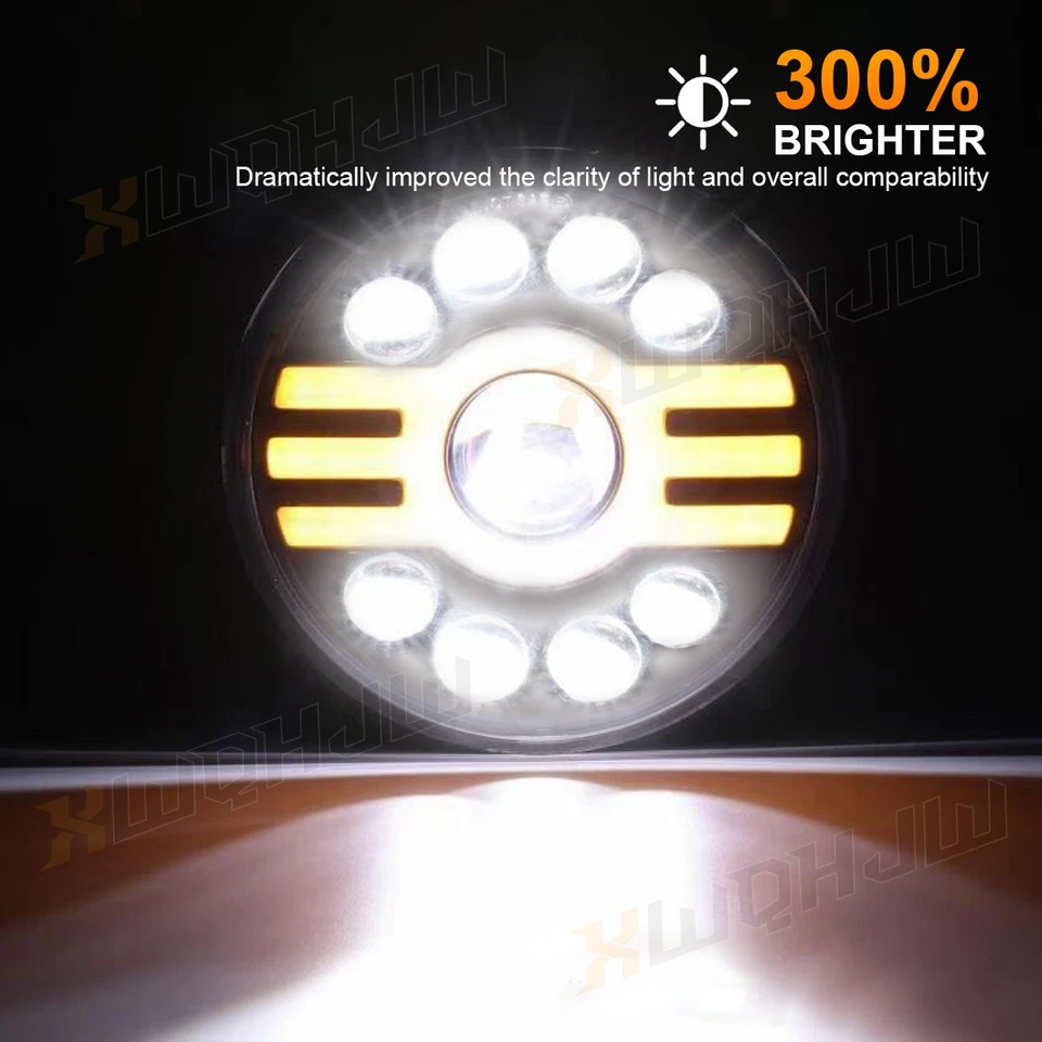 Faro LED PUNTO 90W 7 pulgadas para bombilla Datsun 240Z 260Z 280Z 280ZX 1970-78 H4 Foto 3 de 4