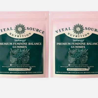 Nutrition-Feminine Balance Gummies Vital Source - Hawaiian Pineapple 60 Gummies