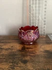 Vintage Indiana Red Sunset Heirloom Ruby Carnival Glass Bowl 6.5"x4.5"