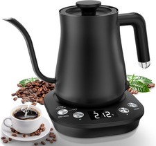 Electric Gooseneck Kettle, ±1°F Temperature Control, 304 Stainless Steel Inne...