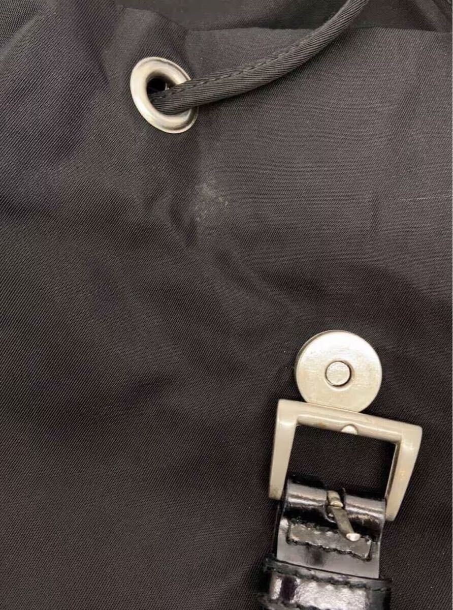 PRADA Backpack Tesuto Nylon Triangle Plate Triangle Logo Black Men s Ladies from thumbnail 7