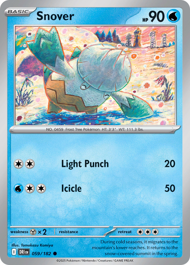 Snover 59/182 Common | Destined Rivals | Pokemon Card