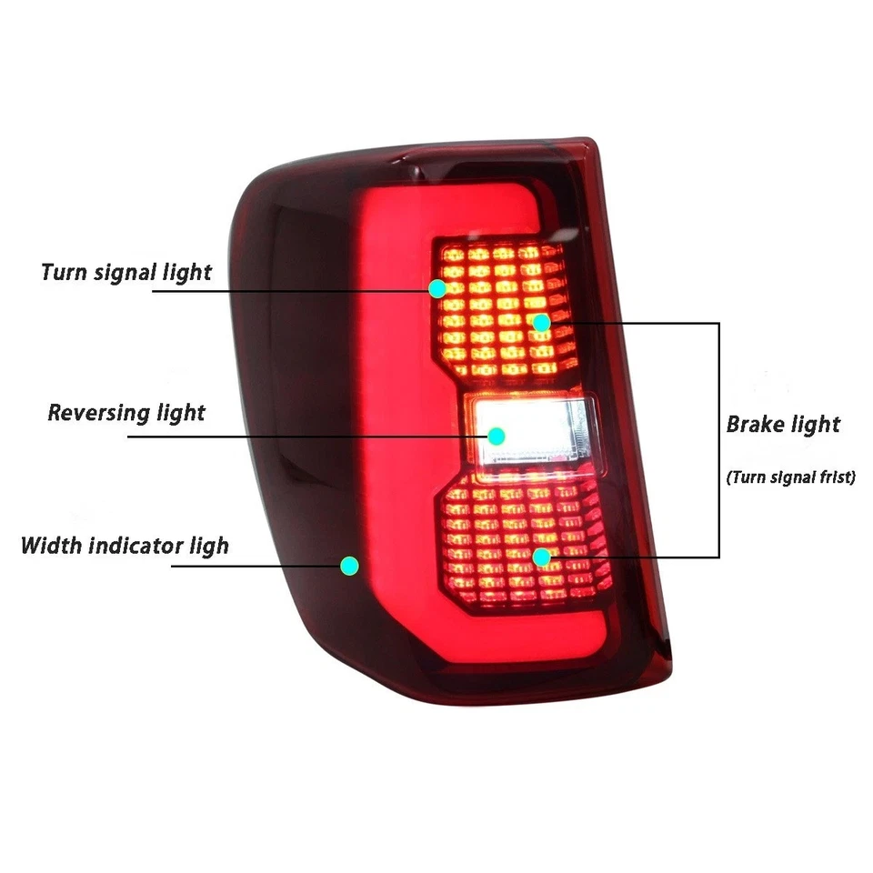 Conjunto de luces traseras LED luz de freno para Jeep Grand Cherokee 2005-2009 2010 Foto 2 de 4