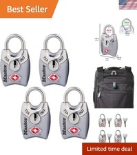 4689Q TSA Approved Luggage Lock, 4 Pack, Colors May Vary