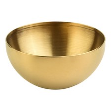 Saladier de fruits en acier inoxydable - 20 cm - Doré - Saladier rond - Pour