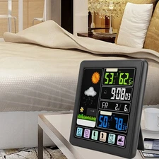 Smart Wireless Weather Clock - Full Touch Screen Display For Home And Office Use