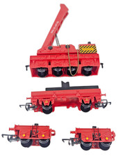Hornby R739 OO Gauge BR Red 75 Ton Operating Breakdown Crane Set Vintage Unboxed