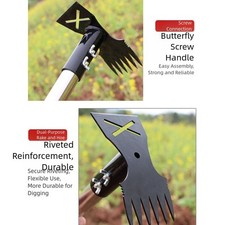 Manueller Unkrautstecher mit langem Stiel und Hacke f&uuml;r effiziente Gartenarbeit