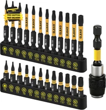 Tamper Proof Torx Bit Set: 25 Pieces T5-T40 Torx Security Bits Set | Torque Star