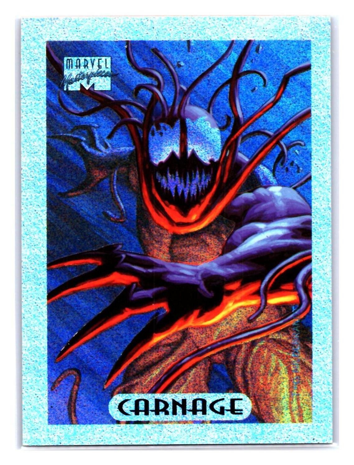 Carnage 1994 Fleer Marvel Masterpieces Hildebrandt Brothers Silver Holofoils #2