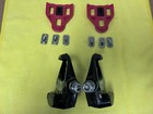 Vintage LOOK Carbon Pedals Model PP76 In Black And Set Of Red Look Delta Cleats — photo 6