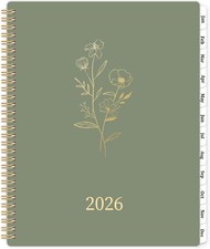 2026 Planner Weekly Monthly w/Tabs Hardcover 9x11 Large Agenda Organizer