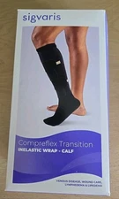 Sigvaris Compreflex Transition Inelastic Wrap Calf Black Medium New In Box