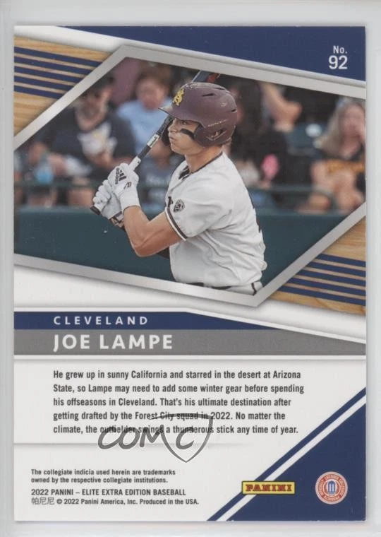 2022 Panini Elite Extra Edition Red 3/5 Joe Lampe #92 0g4 - Image 2 of 3