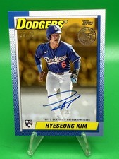 2025 Topps Update Hyeseong Kim 1990 Topps 35th Anniversary Gold Autograph /50