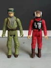 1983 Vintage Kenner Star Wars B-Wing Pilot & Endor Rebel Commando Figure Lot