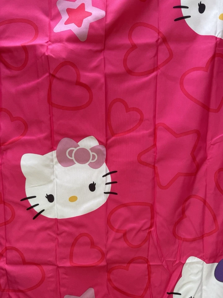 Hello Kitty by Sanrio  Fabric Shower Curtain 72 x 72" NEW NIP Pink Purple  - Image 4 of 4