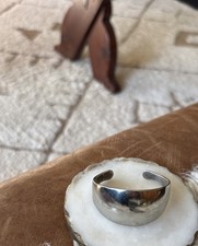 Vintage New Mexico Nickel Silver Cuff Bracelet Hand-wrought Artist Robert Ayer