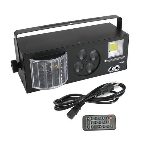 🎉4In1 80W RGBW Pattern Strobe Lights LED DMX DJ Disco Party Stage Light+Remote - Picture 14 of 16