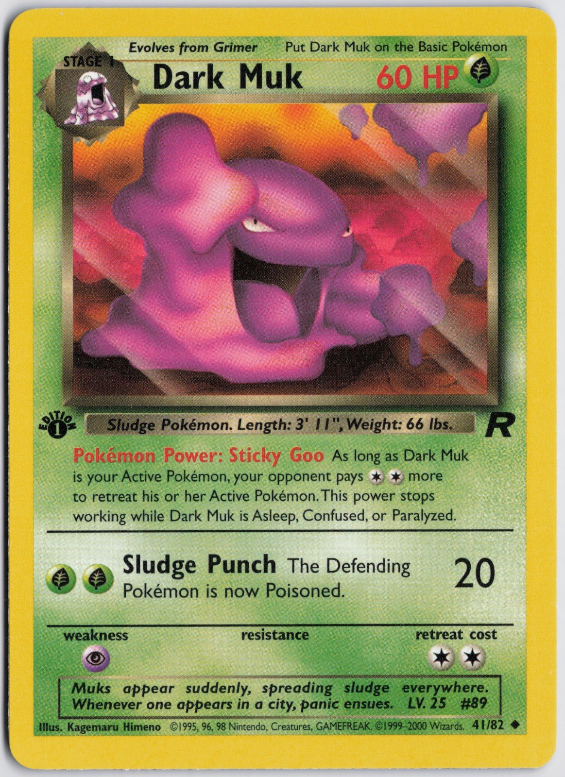 Dark Muk Uncommon Team Rocket 41/82 NM