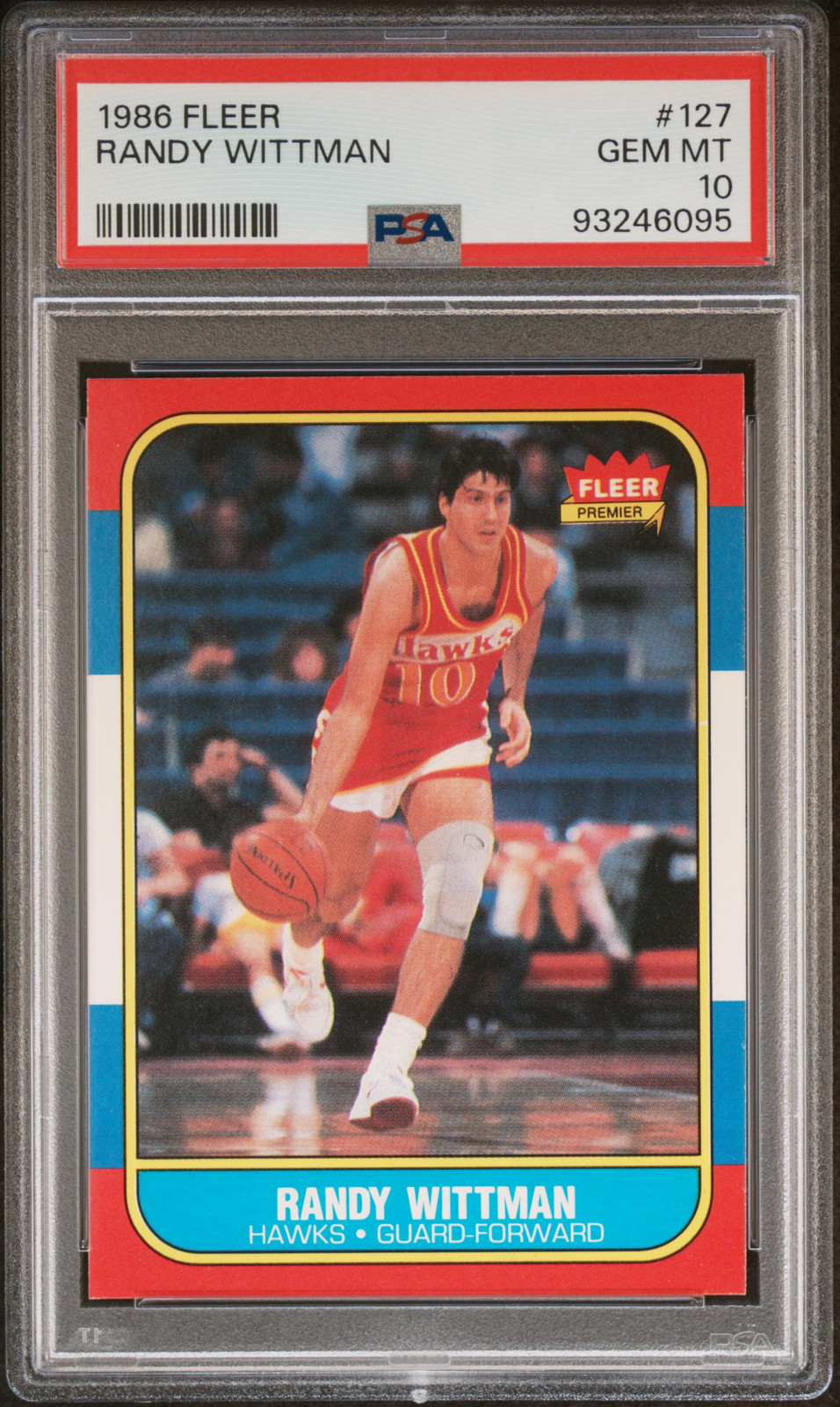 1986 FLEER #127 RANDY WITTMAN PSA 10