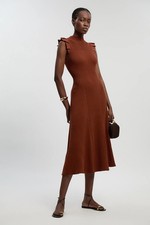 Karen Millen Midi Dress Womens Relaxed Luxe Dresses