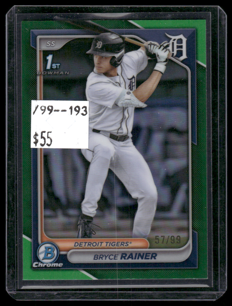 2024 Bowman Chrome Draft Green Refractor BDC-86 Bryce Rainer /99