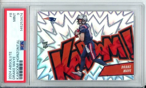 2024 Panini Absolute Drake Maye Kaboom! Rookie SP Case Hit PSA 9 FD206