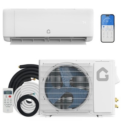 18000 BTU Ductless AC Mini Split Heat Pump Air Conditioner Unit 230V ,21 SEER2