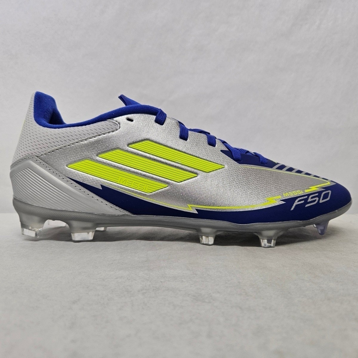 Adidas F50 League FG/MG Messi Soccer Cleats IH0918 Silver  display picture 3