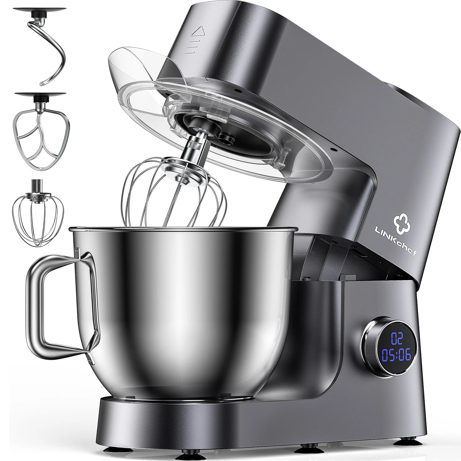 LINKChef SM30310A-US-MG 7.4 Quart Stand Mixer, 800W 12-Speed Tilt-Head Food
Opens in a new window or