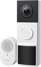 Tapo 2K Wireless Smart Video Doorbell W/Chime, 160  Ultra-Wide View, D210