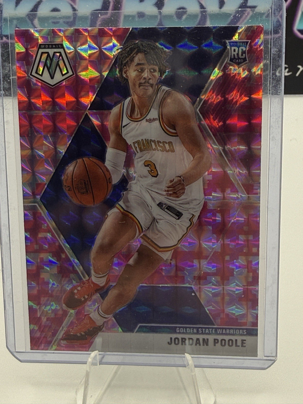 2019-20 Panini Mosaic - Rookies Jordan Poole #228 Pink Camo Prizm (RC)