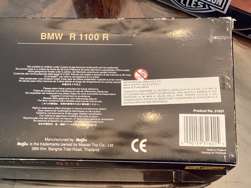 Maisto Die Cast Special Edition BMW R 1100 R 1:10 Motorcycle - Picture 3 of 3