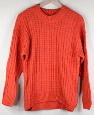 So Good for Life Orange Juniors Long Sleeve Sweater Size Medium