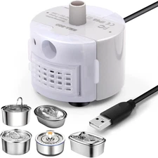 Cat Water Fountain Pump for 3.2L/108Oz Stainless Steel Cat Water Fountain and 67