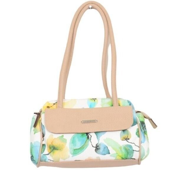 Karen Scott Yellow Floral Cottagecore Shoulder Handbag Purse Travel Vacay Spring