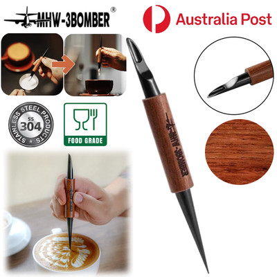 MHW-3BOMBER Coffee Needle Stainless Steel Barista Cafe Latte Art Pen Paint Spoon