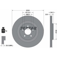 2X Textar 92160303 Bremsscheibe FüR Audi A4 B8 Q5 A5 8T3 8F7 8K2 8K5 8RB