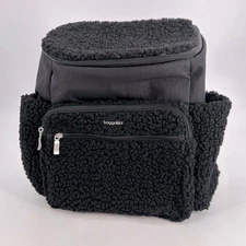 Baggallini Black Sherpa Go To Backpack Bag Travel RFID