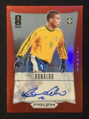 Ronaldo 2026 Panini Prizm World Cup #12-R9 Red 2012 Throwback Auto /99 - Mint