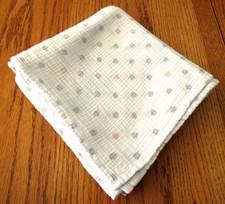 Aden  Anais Baby Swaddle Blanket Muslin Gray  Light Pink Polka Dots 40" x 38"