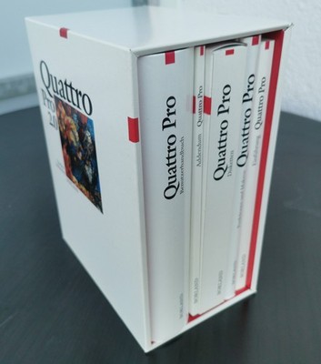 Original Software Borland Quattro 2.0 Komplett Handbuch u. Disketten 3.5'', 5.25''