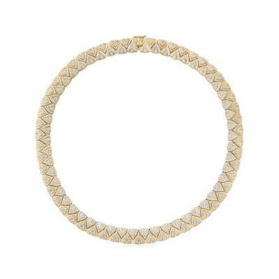 Ross-Simons 2.00 ct. t.w. Diamond Collar Necklace in 18kt Gold Over Sterling