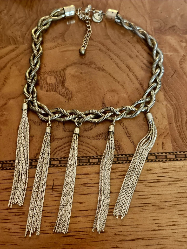 Abercrombie & Fitch 粗链条纹项链金色 — 第 4/4 张图片